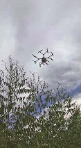  O drone da 14 PIX direciona a aplicação para baixo