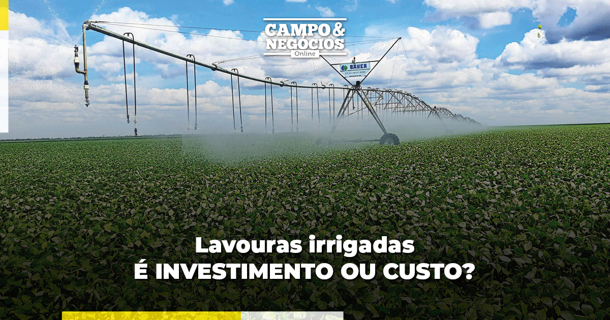 Lavouras irrigadas é investimento ou custo?